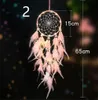 Dziewczyna Serce Dream Catcher National Feather Ozdoby Koronkowe Wstążki Pióra Zawijające Światła Dziewczyny Wystrój pokoju DreamCatcher XB