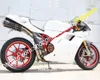 Moto Faireing для Ducati 996 748 1996-2002 916 96 97 98 99 00 01 02 Обтекивает белый мотоцикл оболочка (литье под давлением)