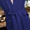 Erkekler% 100 pamuk artı beden su emme waffle kimono banyo bornoz yaz havlu giyinme elbisesi kadınlar erkek diz uzunluğu bornoz 201109