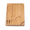 255cm16cm2 Bamboo Wooden Grinding Tray Joint Smoking Accessories Table Paper Multipurpose Herb Tobacco Rolling Trays6859740