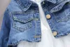 Jesień Niemowlę Baby Girls Ubrania Zestawy Księżniczka Denim Kurtka + Dress 2 SZTUK Outfit Garnitury dla odzieży Set 211224