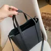 High quality solid color women's bucket bag simple leather handbag luxury cute shoulder bag purse