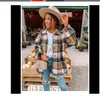 Autumn Plaid Overshirt Long Checkered Jacket Woman Female Long Sleeve Winter Shirt Jackets Coats For Women 2022