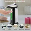 400ml Distribuidor de Sabonete Líquido Automático Abs Electroplated Sanitizador Sapacante Sensor Espreguiçoso Frasco Dispensador Para Cozinha Banheiro