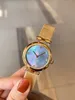 Moda mulheres aço inoxidável fivela magnética relógio de pulso clássico marca mãe de pérola relógio de quartzo para meninas femininas 29mm