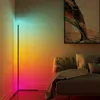 Andere binnenverlichting Wifi Moderne Noordse vloer Bluetooth RGB LED -lichten Hoek Tall Lamp voor slaapkamer Room Decor Standing Lamp Sfeer