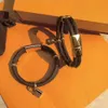 2022ニューヴィンテージダブルレイヤーレザーブランセットBracd Classic Luxury Clover Bracelet for Men and Women High Quality Charm Bangle DE4096346