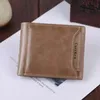 Hot Sale Wallets For Men With Coin Pocket Wallet Id Card Holder Clutch With Zipper Vintage Credit Card Wallet With Coin Bag Gift
