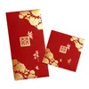 9x17.8cm Festival Party Gold Stamp Chinese Double Happiness Red Envelope Wedding Present Pengar Rektangel