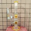 Glashukas Percolator Bong Rosa Purpurrote Dicke Bongs Wasserleitungen Rauchen Becherraum groß mit 18mm Schüssel