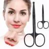 Black Stainless Steel Hair Scissors Eyebrows Nose Hairbeard Scissor Beauty Tool Hairdressers accept your logo printing