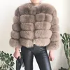 Новый стиль настоящий 100% натуральная куртка женская зима теплая кожаная лисица пальто высокого качества меховой жилет бесплатная доставка 201221