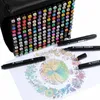 TOUCHFIVE 80 Color Manga Markers Alcohol Based Sketch Felt-Tip Oily Twin Brush Student Art Drawing Pen Y200709