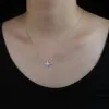 Gold Color Star Charm Women's Pendant Necklace 925 Sterling Silver Choker Necklaces Jewelry Simple Ladies Star Jewelry Gifts Q0531