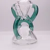7.6 tum glas bong hopah clear återvinna olje rigga vattenrör rökglas