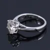 Transgems 2 CT CT 8mm Engagement Wedding Moissanite Ring Lab Grown Diamond Ring för kvinnor i 925 Sterling Silver för kvinnor Y200227E