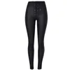 2020 Sommer Stretch PU Leder Hosen Jogginghose für Frauen Hosen Hohe Taille Jegging Damen Plus Größe Schwarz Bleistift Hosen Frauen LJ201103