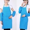 Pocket Craft Cooking Baking Aprons Household Adult Art Painting Solid Colors Apron Kitchen Dining Bib Customizable BH2950 TQQ