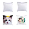 3 tailles Taie d'oreiller de sublimation Taie d'impression de transfert de chaleur à double face Couvre couvre coussin d'oreiller vierge sans insérer housses d'oreiller en polyester