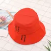 Bucket Cappelli per signore all'aperto pieghevole cappello da sole nero bianco lettera cappelli moda casual basin cap G220311