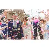 50 pçs / lote laser corte papel confetti cones suporte suporte para jardim festa de casamento decoração forma coração forma laço oco out decoradores de casamento suprimentos cl0022