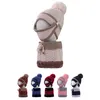 Womens Knitted Beanie Hat Collar Scarf Set Ski Outdoor Sports Winter soft Warm Wear with Mouthcover for Adults Teen