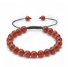 Howlite Amethyst Tiger Eye Rose Quartz Natural Stone Bead Bracelet Braid String Adjustable Bracelets for Women men Fashion Jewelry