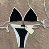 Frauen Badebekleidung Designer Kleidung hochwertiger Brief Prinzierter Dreipunkt Bikini Sexy High-End-High-End-Jacquard-Mode-Frauenkleidung Luxuskleidung Großhandel WW