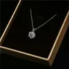 Pendant Necklaces Fashion Simple Inlaid Sparkling White Crystal Zircon Rhinestone Female Necklace For Women Party Jewelry