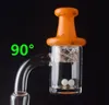 25mm largo largamente solda de quartzo banger prego fumando com girando carb tampão terp pérola para plataformas Dab Bongs