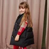 Mini Balabala Enfants Long Puffer Gilet Enfants Enfant Gir Winter Down Gilet Mode Sans Manches Gilet Casual Outwear Vêtements LJ201124