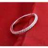 Sterling Silver 0.55 CT Wieczność Pierścień Ślub Band NSC Symulowany Diament Nieskończoności Pierścienie Dla Kobiet Rocznica Biżuteria Kobieta
