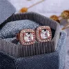 Женские мужские серьги Blings 18K позолоченные сверкающие бриллианты CZ камень серьги-гвоздики для вечеринки свадебный подарок хороший подарок