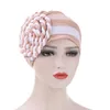 Bonnet / crâne casquettes 2021 Hirigin printemps / automne femmes musulman côté tresse deux couleurs orteil lait soie bicolore extérieur Turban fête de mariage1