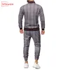 SiteWeie Mens Sportswear Sets Spring Awumn Casual Crestuit Men Men 2 Piece Jacket Set Set Sport Sport Suit Traving G416 201116