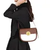 HBP Leather Saddle Bag 2022 Ladies Shoulder Bags Versatile Design Crossbody Contrast Color handBag