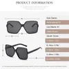 Vengom oversized Black Square Sunglasses Donne colorate Big Frame Unisex Occhiali da sole con stile sfumato stile hip hop