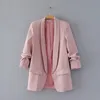 Giacca donna Blazer new piega verticale giacche donna blazer feminino chaqueta mujer 6 colori cappotto primavera 201114
