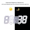 Wanduhren Uhr Uhruhr 3d LED-Beleuchtung Digital Modern Design Wohnzimmer Dekor Tisch Alarm Nachtlicht Leuchnous Desktop