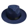 Vintage Men Women Hard Felt Hat Wide Brim Fedora Trilby Panama Hat Gangster Cap high quality 2020 new2626231