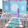 メタルキャンドルホルダーの花ヴァーゼスタンドスティック50cmホワイトホルダーフロアの花瓶のカンゲラブラ結婚式テーブルセンターピース03 Y200109