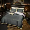 Set di biancheria da letto in cotone egiziano al 100% di lusso per hotel a 5 stelle Completo copripiumino Queen King Letto / Lenzuolo con angoli piatto ricamato copy2 T200706
