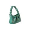 Shopping Bags Summer Girl Jacquard Pleated Handbag Niche Women Shoulder Messenger Chain Floral 220303