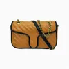 Moda Mulheres Sacos De Ombro Corrente de Ouro Crossbody Bags PU Bolsas De Couro Bolsa Mensageiro Feminino Sacos Carteira 5 Cores 26cm