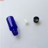 Wholesale 15ml Small Blue Glass Bottles with Sealing up Stopper+Screw Cap Nail Polish Oil Jars 24pcs/lothigh qualtity