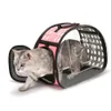 고양이 가방 케이지 운송 배낭 개 여행 애완 동물 휴대용 통기성 통기성 투명한 S LJ201201