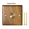 Zwarte Walnut Panel Messing Hefboom Effen Hout 1-4 Gang 2-Way Wandlamp Retro Toggle Switch Socket Type 86 Hotelschakelaar