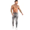 Gingttoブランドジーンズ男性Homme Slim Fit Super Skinny Jeans男性のヒップホップ足首の密接に近いボディビッグサイズストレッチZM129 201223