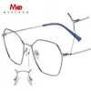 Lunettes de soleil de mode Frames Meeshow Polygonl Lunettes Unisexe Hip Hop Plaine pour les hommes Couleur de Metal Coumor Metal Couleur de mariage Eyeglass 20211