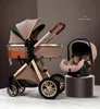 2020 New Baby Stroller High Landscape 3 in 1 Baby Carriage Pusherchair Cradel Infant Carrier Kinderwagen Car1261V